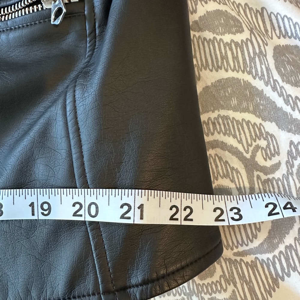 Black PLeather Biker Jacket - Picture 10 of 10